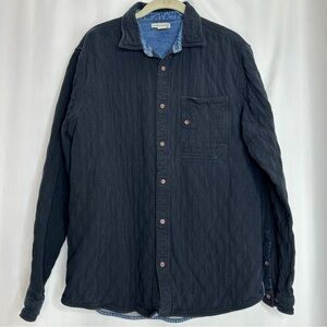 Carbon 2 Colbolt men’s shacket button up shirt long sleeve size medium black